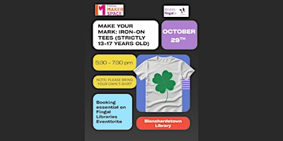 Image principale de Make Your Mark: Iron-On Tees (Strictly 13-17 years old)