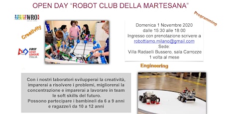 Immagine principale di OPEN DAY ROBOT CLUB MARTESANA 
