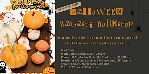 Image principale de Hallowen Theme Tea Wagashi Workshop-Toronto First!