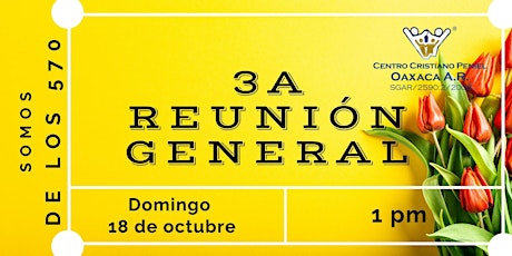Imagen principal de 3a Reunion General | Domingo 18 de octubre 2020