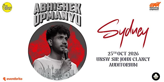 Image principale de Abhishek Upmanyu Live Sydney