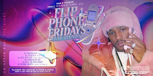 FLIP PHONE FRIDAYS GRAND OPENING AT OAK & THORNE primary image