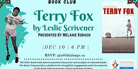 Imagem principal do evento BOOK CLUB: Terry Fox by Leslie Scrivener