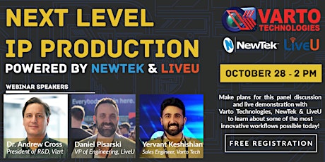 Next Level IP Production Powered by NewTek & LiveU (Webinar) primary image
