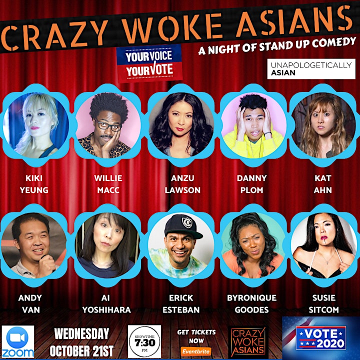 Crazy Woke Asians "Rock Your Vote" Live on ZOOM! image