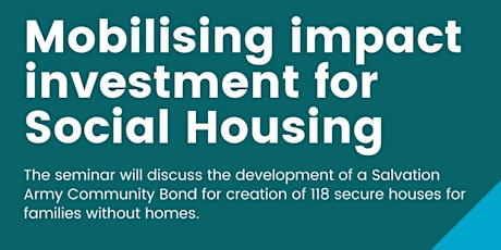 Mobilising impact investment for Social Housing primary image
