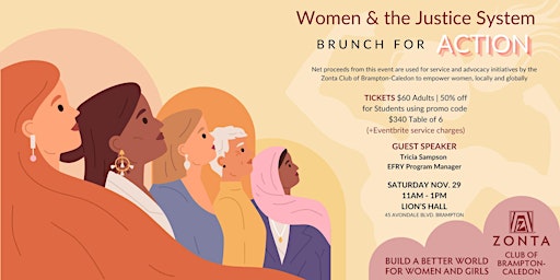 Image principale de Women & the Justice System - Brunch for Action