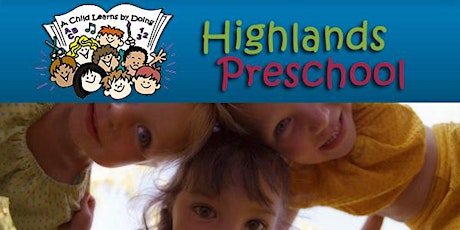 Imagen principal de 2020-2021 Highlands Preschool Registration for IN-PERSON CLASSES ONLY