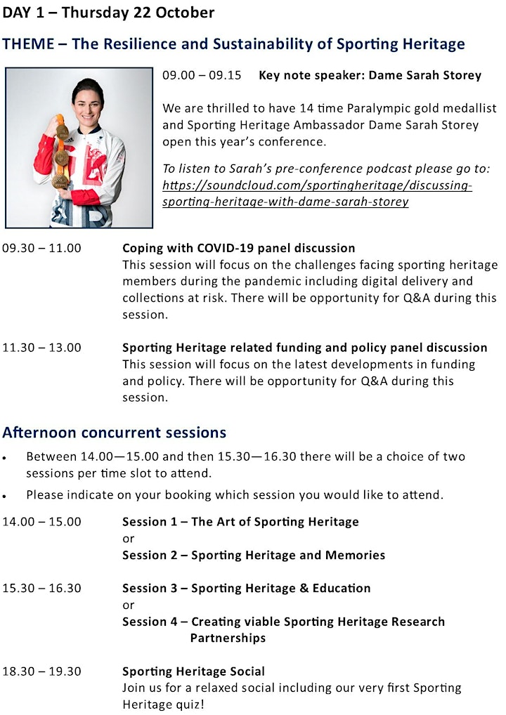 Sporting Heritage Conference 2020 image