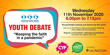 Youth Debate - "Keeping the faith in a pandemic" primary image