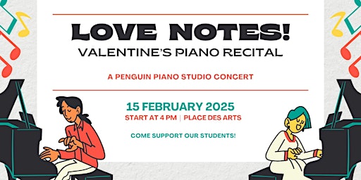 Image principale de Love Notes! Piano Recital