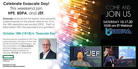 HPE, BDPA, and JEF Commemorate  10^18, "Exascale Day" primary image