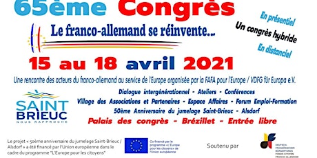 Image principale de Présentation du 65ème congrès FAFA/VDFG de Saint-Brieuc
