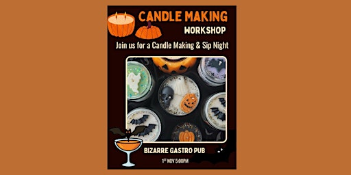 Image principale de Halloween Candle Making & Sip Night