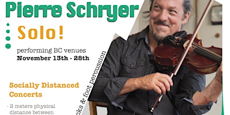 PIERRE SCHRYER - SOLO! @ Shirley Community Hall primary image