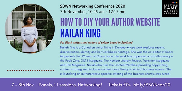 SBWN Networking Workshop: How to DIY Your Author Website with Nailah King