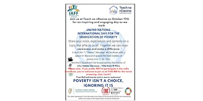 United Nations International Day for the Eradication of Poverty primary image