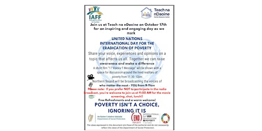 Image principale de United Nations International Day for the Eradication of Poverty