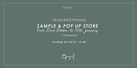 Premiäröppning av emmamalena Pop-Up butik i Femman!  primärbild