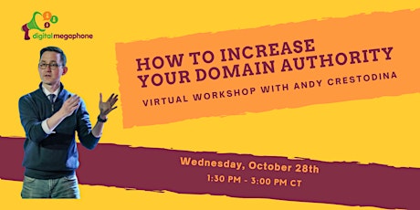 Virtual Workshop: How to Increase Your Domain Authority w Andy Crestodina primary image