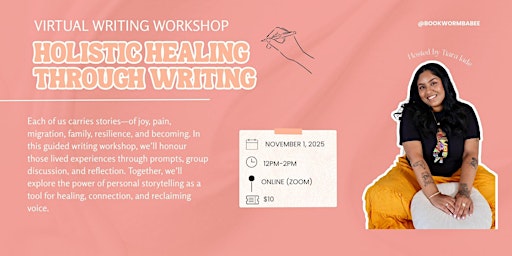 Image principale de Holistic Healing With Writing | Writing Workshop for Caribbean Women