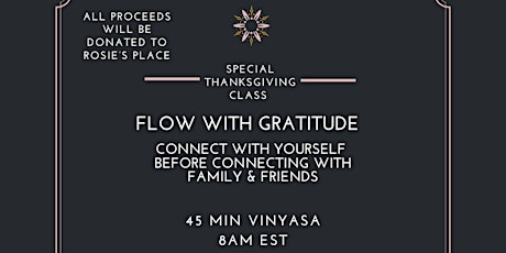 Flow with Gratitude: Special Thanksgiving class