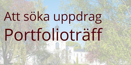 Att söka uppdrag – Portfolioträff  förmiddag 18 nov   / Region Uppsala  primärbild
