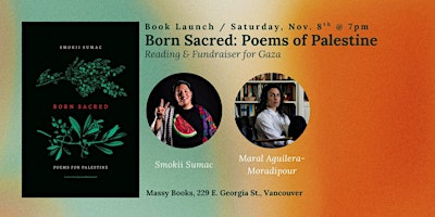 Image principale de Born Sacred: Poems of Palestine - Reading & Fundraiser for Gaza