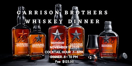 Garrison Brothers Dinner Whiskey Dinner -Cove Lounge Wine and Whiskey primary image