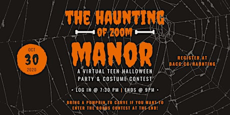 "The Haunting of Zoom Manor" Teen Halloween Parties (East & West Bay) primary image