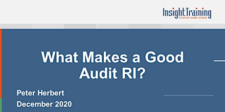 What Makes a Good Audit RI? primary image