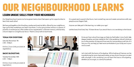 Our Neighbourhood Learns: Basic Budgeting primary image