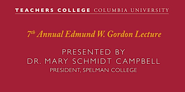 7th Annual Edmund W. Gordon Lecture