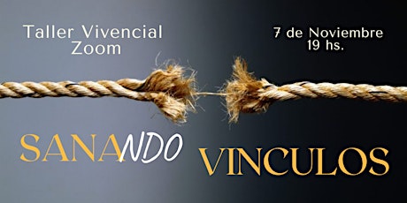 Imagen principal de SANANDO VINCULOS- ULTIMOS DIAS!!!