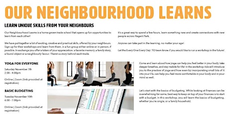 Our Neighbourhood Learns: Things to do Outdoors primary image