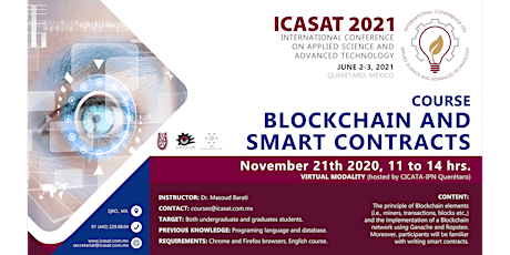 Imagen principal de Course: Blockchain and smart contracts - ICASAT 2021