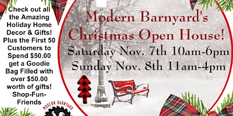 Christmas Open House at Modern Barnyard Print this ticket to enter drawing