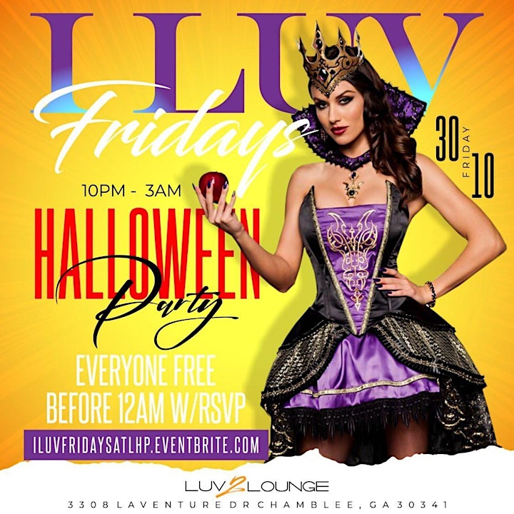 I LUV FRIDAYS  Atlanta Halloween Party 2020  | No Cover before 12am w/ RSVP image