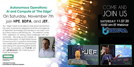 Autonomous Operations Webinar: Ai and Compute at "The Edge" powered by HPE primary image