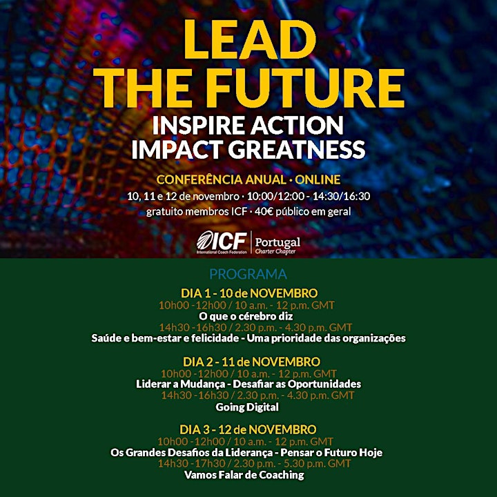 imagem Conferência Anual ICF PT Lead the future - Inspire Action, Impact Greatness