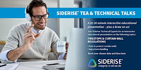 Siderise Tea & Technical:  Firestops & Curtain Wall Regulations primary image