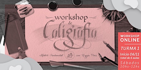 Imagem principal do evento Curso Online de Caligrafia - Fundamental e Pena Quadrada - Sábados