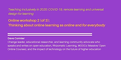 Thinking about online learning as online and for everybody/Penser l’apprent