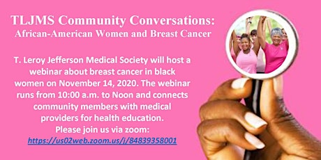Healthy Community Conversations: African-American Women and Breast Cancer primary image