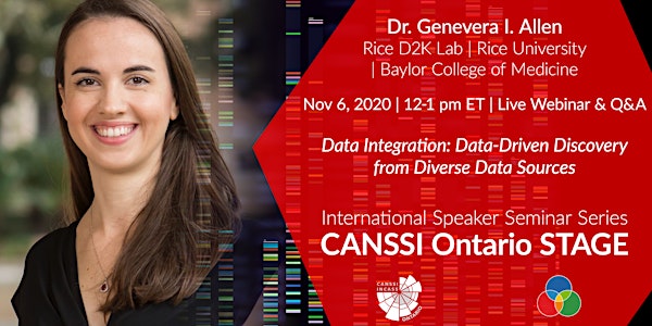 CANSSI Ontario STAGE ISSS Series: Dr. Genevera I. Allen