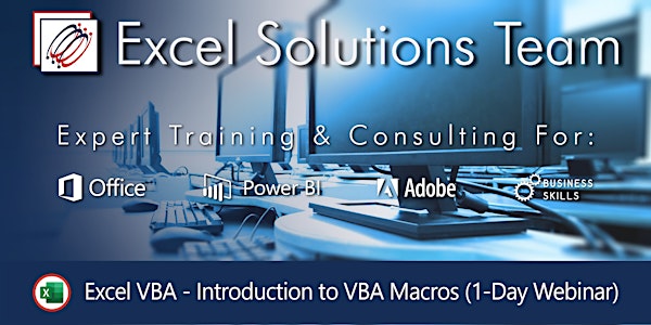 Excel VBA - Introduction to VBA Macros (1-Day Webinar)