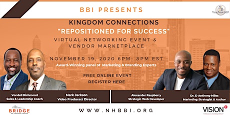 BBI Kingdom Connections Virtual Networking Event: Re-positioned for Success primary image