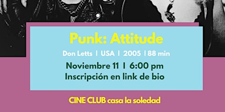 Imagen principal de CC V.50 Punk: Attituted - Don Letts + Banda invitada: Chite