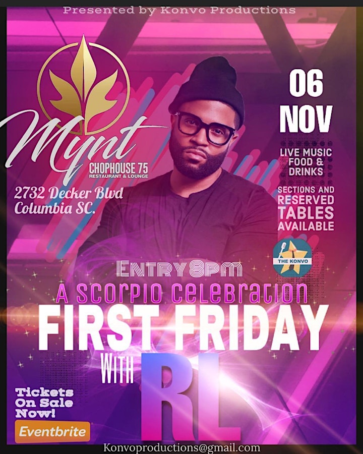 First Friday "A Scorpio Celebration With "RL" image