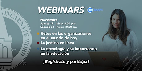 Imagen principal de Webinars Noviembre 2020